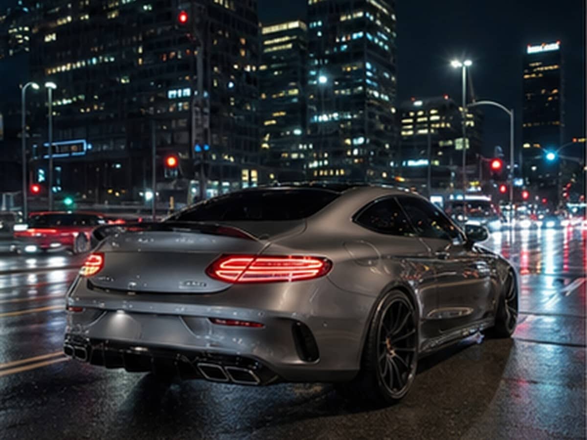Mercedes-AMG-inspired luxury performance coupe with forged wheels