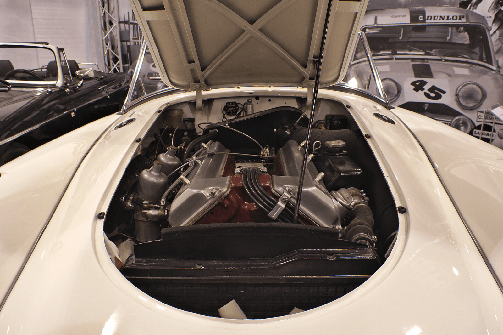Luxury performance engine bay photographed for the KICKBACK marketplace